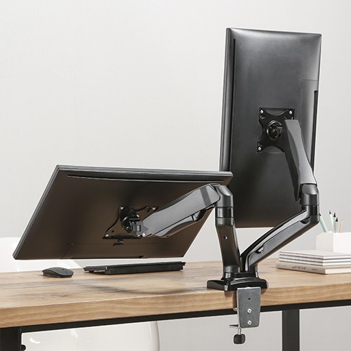 dual monitor table stand