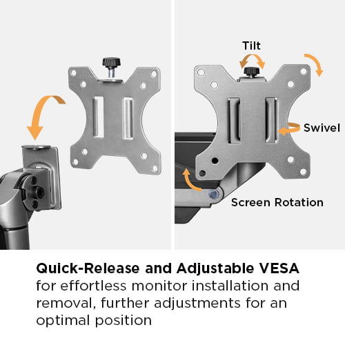 Single Monitor HeavyDuty Wall Mount Arm For Heavy Monitors ( For 1335